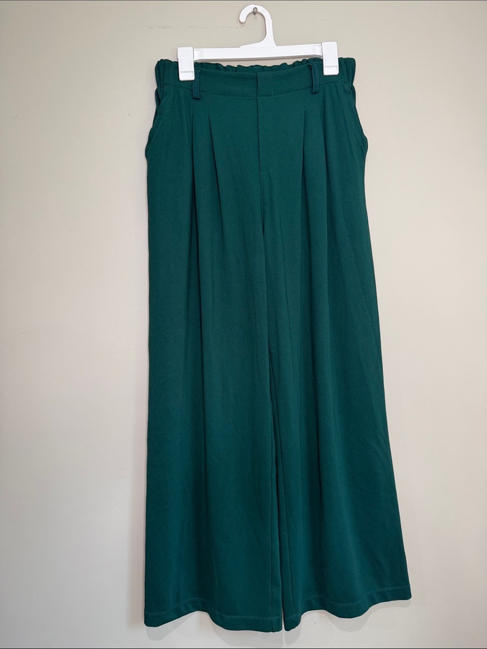 Halara Waffle Wide Leg Green Trousers Large